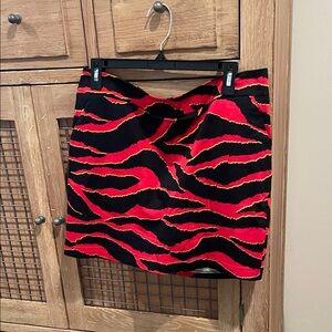 Loudmouth golf Red and Black Zebra Print skort